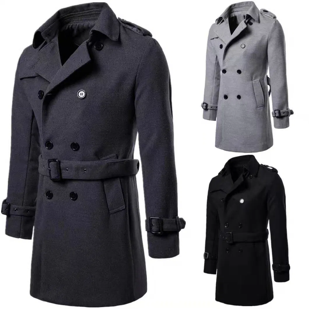 Overcoat Men Customized Woolen Cashmere Man Wool Winter Coat with High Quality